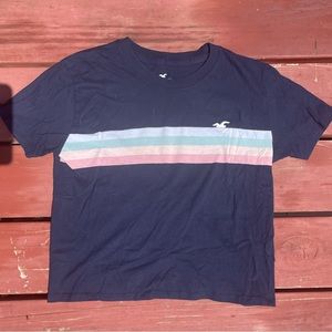 Women’s extra small navy cropped Hollister shirt